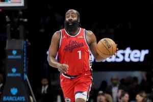 哈登生涯109次至少30+10助 NBA历史第2 仅次于大O的227次