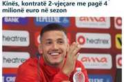 年薪400万欧！外媒：浙江将签约阿尔巴尼亚28岁国脚马纳伊，签2年