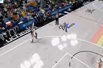 小哈达威投三分落地踩到乔丹·米勒脚 裁判看回放后吹三分犯规