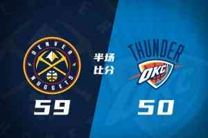 半场战报-掘金领先雷霆9分 亚历山大18分1板2助2帽 约基奇11+9+4