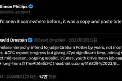 罗塞尼尔危?记者转发TA曾称切尔西不解雇波特的报道