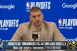 【完整版】约基奇:华子是NBA最有天赋球员之一 G6不会被环境影响